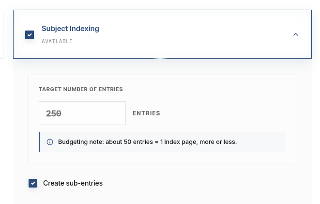 Elegant and Controllable Indexing
